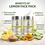 Bhudevam Naturals Khadi Lemon Face Pack Skin Brightening Face Mask for Acne, Pigmentation & Tan Removal- 100GM (Pack of 2)