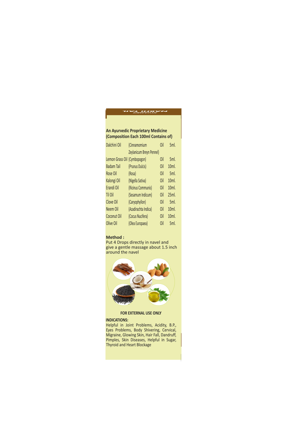 Shane Ayuamrit Nabhi Tail - 30ml