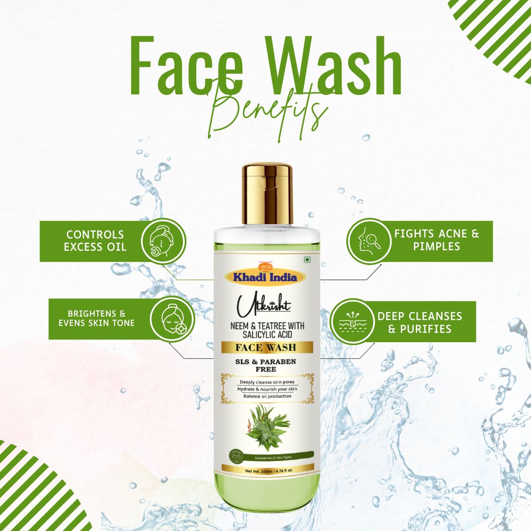 Utkrisht Khadi Natural Neem & Tea Tree Face Wash (200ml)
