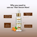 Khadi Almond Hair Serum for Dry & Frizzy Hair | Non-Sticky Hair Shine Serum | Controls Frizz, Adds Smoothness & Gloss With Almond Oil & Vitamin E For Men & Women - 50GM