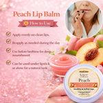 Kayee Ayurveda Peach Lip Care Balm, Moisturizing Lip Balm for Dry & Chapped Lips, Helps Lock in Moisture and Maintain Soft, Supple & Smooth-Looking Lips, Daily Lip Care for Women & Men | 6 g