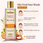 Kayee Ayurveda Mix Fruit Face Wash for Men & Women | Herbal Fruit-Enriched Facial Cleanser for Daily Skin Care | Helps Remove Dirt, Excess Oil, Sweat & Impurities While Leaving Skin Fresh, Soft, Smooth & Healthy-Looking | 210 ml