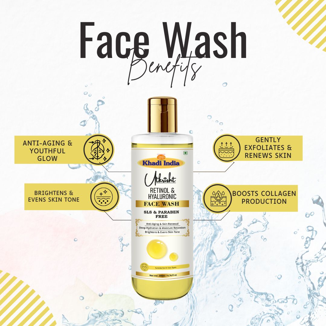 Utkrisht Khadi Retinol & Hyaluronic Face Wash (200ml)