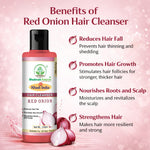 Bhudevam Naturals Khadi Red Onion Hair Shampoo – Anti-Hair Fall & Strengthening Formula- 420ML (Pack of 2)