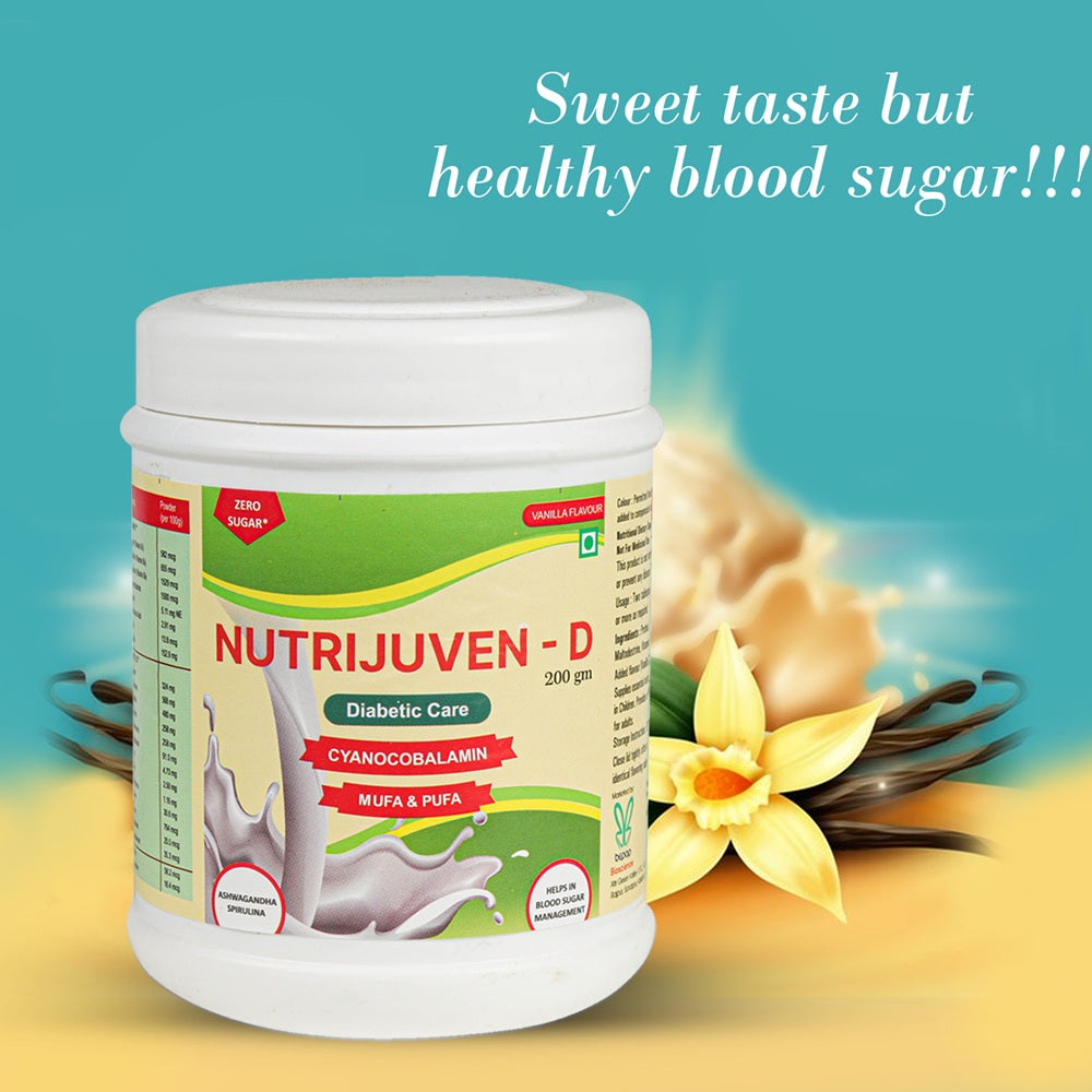 Nutrijuven - D Diabetic Care Powder (200gm Each) Zero Sugar Vanilla