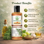 Bhudevam Naturals Khadi Rosemary & Amla Shampoo – Nourish, Repair & Smooth Hair- 420ML (Pack of 2)