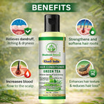 Bhudevam Naturals Khadi Green Tea Aloe Vera Conditioner – Strengthening & Moisturizing Hair Care Formula- 420ML (Pack of 2)