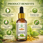 Bhudevam Naturals Khadi Peppermint Essential Oil for Hair Growth, Head Massage, Aromatherapy, Diffuser, Skin Care & Stress Relief- 15ml