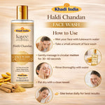 Kayee Ayurveda Haldi Chandan Face Wash for Men & Women | Herbal Turmeric & Sandalwood Facial Cleanser for Daily Skin Care | Helps Remove Dirt, Excess Oil & Impurities for Fresh, Clean, Soft & Healthy-Looking Skin | 210 ml