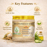 Bhudevam Naturals Khadi Rice Water Face Scrub for Women & Men – Gentle Exfoliation for Clear, Smooth & Radiant Skin-150GM