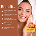 Kayee Ayurveda Rose Apricot Face Scrub for Men & Women | Herbal Exfoliating Facial Scrub for Deep Cleansing, Dead Skin Removal & Smooth Skin Care | Helps Remove Excess Oil & Impurities | Suitable for Regular Skincare Routine