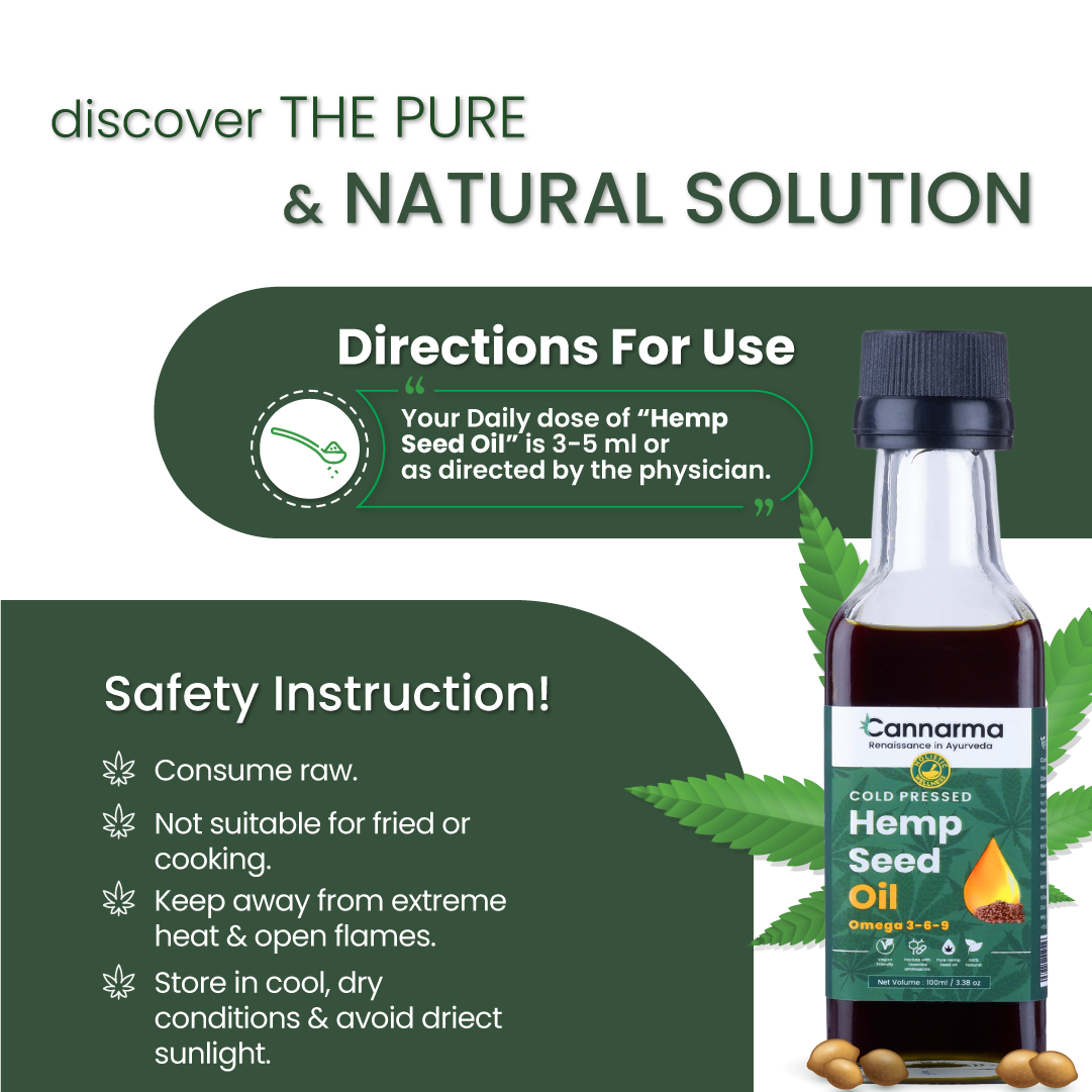 Cannarma Ultra Premium Hemp Seed Oil | 100% Pure & Organic - 100ml