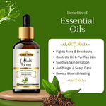 Khadi Tea Tree Oil – Therapeutic Grade Essential Oil for Skin Care, Hair Growth & Diffuser
