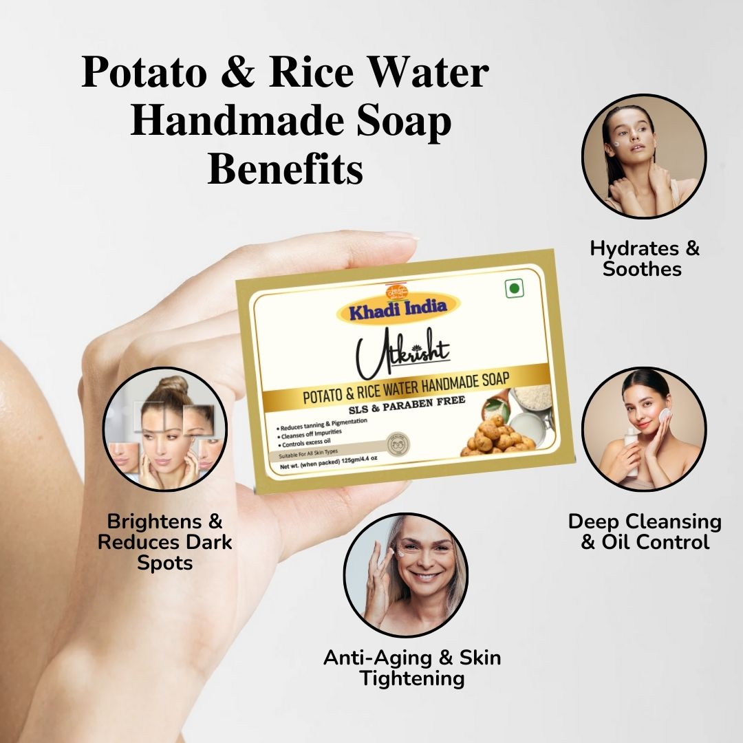 Utkrisht Khadi Potato Rice Water Soap (125g)