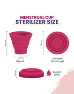 Gynocup Silicone Cup Menstrual Cup Sterilizer for Women