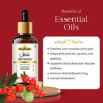 Khadi Wintergreen Essential Oil | Pure & Natural Wintergreen Oil for Body & Muscle Care | Warming Essential Oil for Massage, Joint & Muscle Wellness | Aromatherapy Oil | 15 ml
