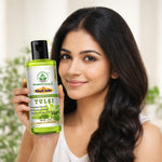 Bhudevam Naturals Khadi Tulsi Hair Oil Reduces Hair Fall & Strengthens Roots Naturally- 210ML