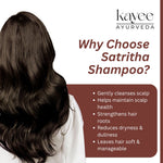 Kayee Ayurveda SatRitha Shampoo for Hair Growth & Hair Care | Herbal Ayurvedic Shampoo for Scalp Cleansing, Hair Nourishment, Strength, Smoothness & Natural-Looking Shine | For Men & Women | 210 ml