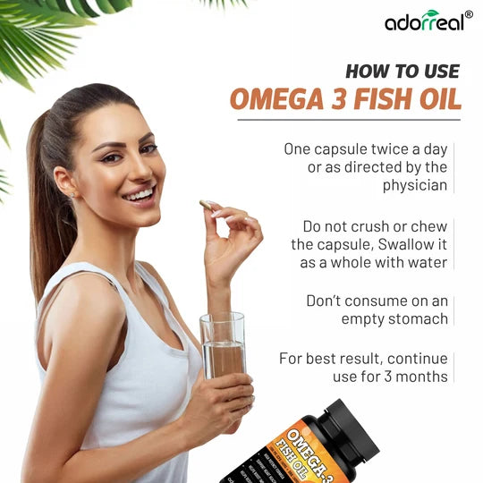 Adorreal Omega-3 Fish Oil EPA 330 + DHA 220 Softgels | 30 Softgels