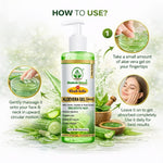 Bhudevam Naturals Khadi Pure Aloe Vera Gel | Lightweight Non-Sticky  green Gel for Skin Hydration, Acne Control, Hair Care & Skin Brightening- 500GM