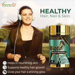 Vitaminnica Biotin Capsules - Hair Growth, Glowing Skin & Nail Strength Support, 60 Count