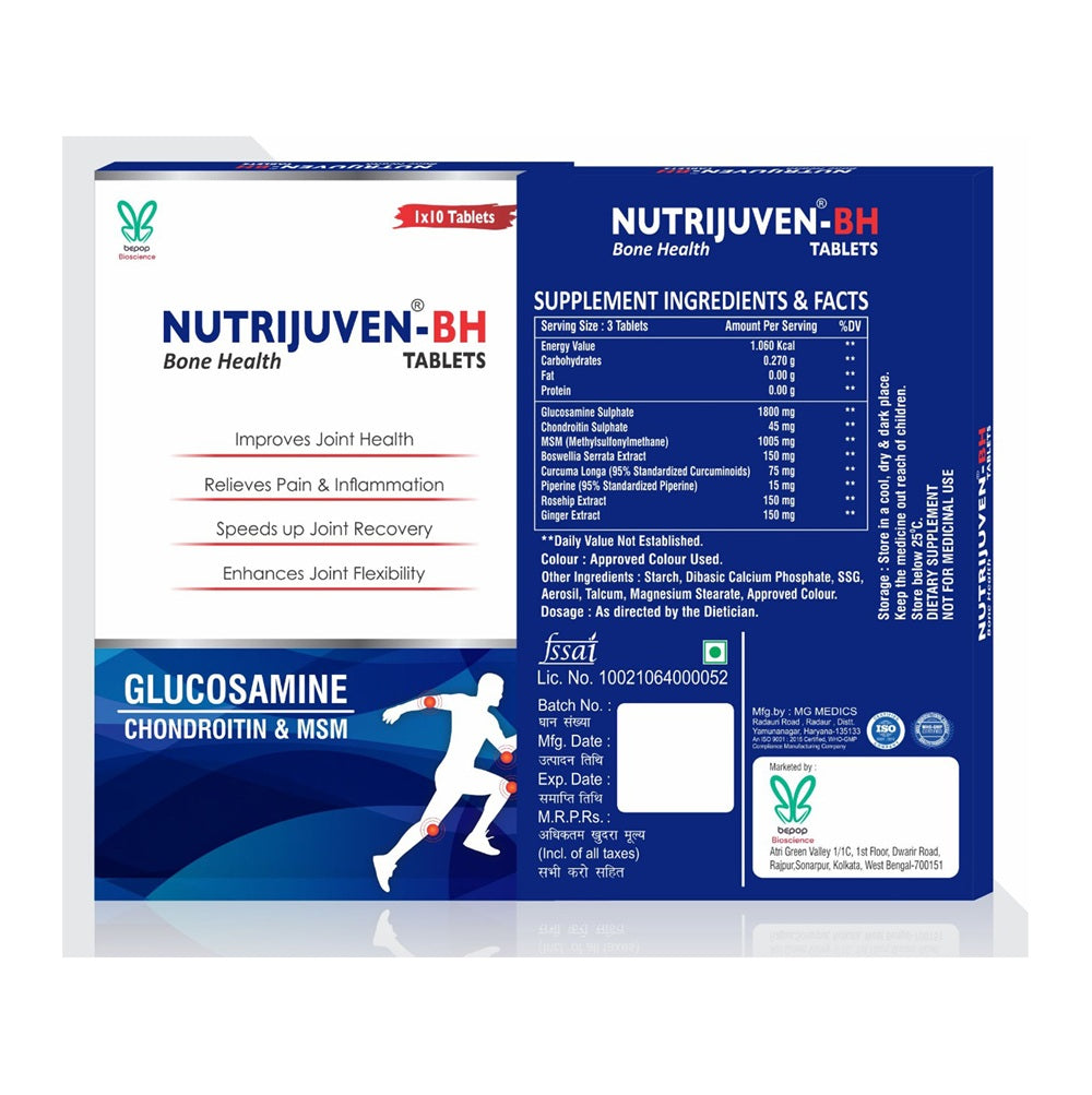 Bepop Bioscience Nutrijuven BH Bone Health Supplement Tablets - 30 Tabs