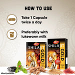Dabur Shilajit Gold Vitality Capsules for Men | For Immunity, Strength, Stamina & Power- Pack of 30 Capsules+6 Capsules Free