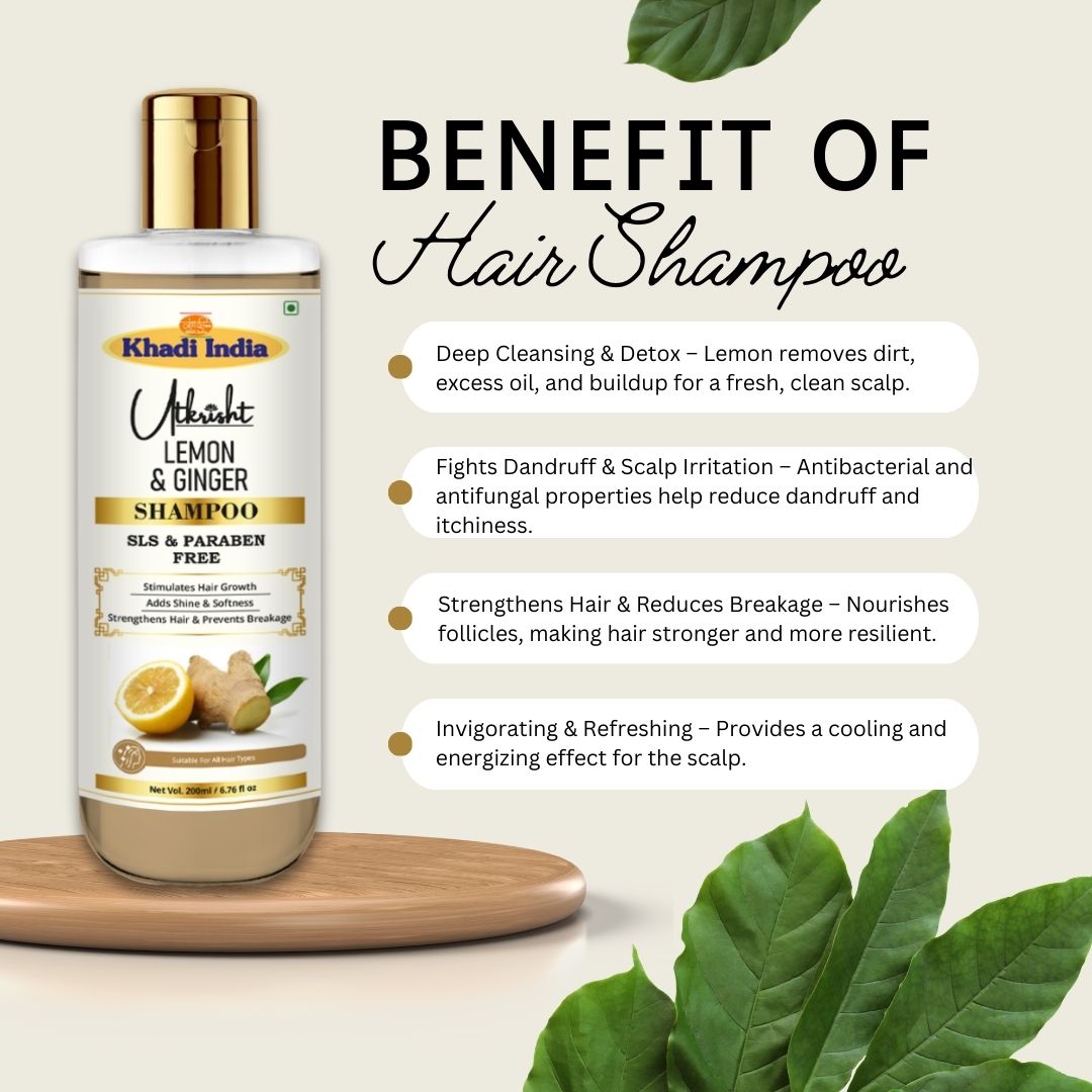 Utkrisht Khadi Lemon & Ginger Shampoo (200ml)