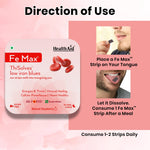 HealthAid Fe Max ThiSolves Disintegrating Strip Natural Raspberry Sugar Free - 30 Oral Strip