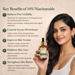Kayee Ayurveda 10% Niacinamide Face Serum for Oily & Combination Skin | Helps Control Excess Oil, Minimize the Appearance of Pores, Improve Uneven Skin Tone & Skin Texture | Lightweight Facial Serum for Women & Men | 30 ml