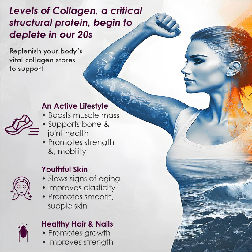 Vitaminnica Vita Beauty Collagen Powder - Mango Type I & III Peptides, 30 Servings