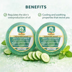 Bhudevam Naturals Khadi Mint Cucumber Loofah Soap – Natural Exfoliating Bath Soap for Cool & Refreshing Skin - 250GM (Pack of 2)