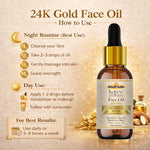 Kayee Ayurveda 24K Gold Night Facial Oil, Luxury-Inspired Overnight Skincare Oil for Face, Helps Moisturize Skin and Improve the Appearance of Dullness & Uneven Tone, Daily Night Care for Women & Men | 15 ml
