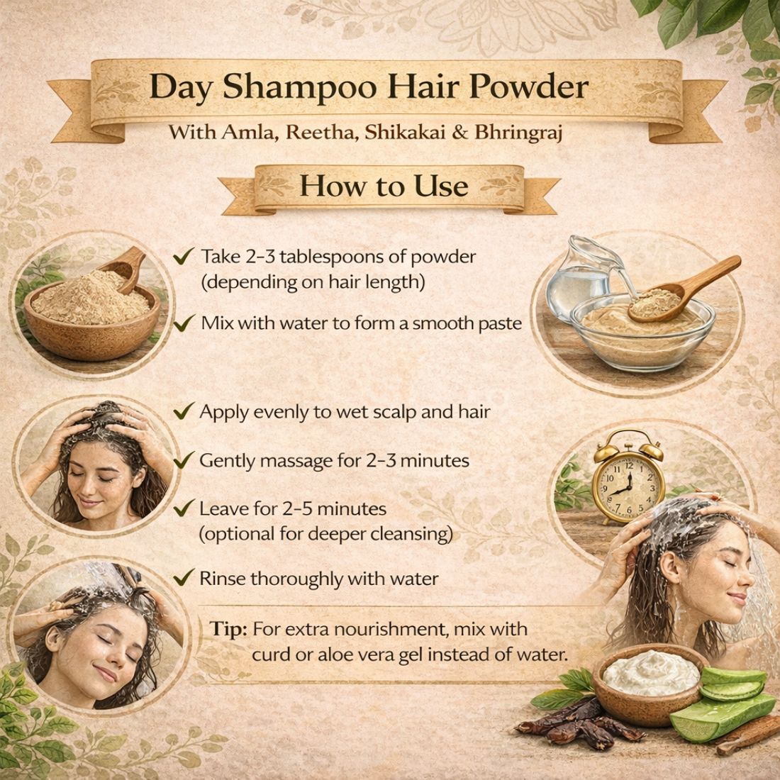Kayee Ayurveda Dry Hair Shampoo Powder, Quick Hair Freshening & Oil Control Powder for Women & Men, Helps Reduce Greasy Appearance and Leave Hair Feeling Fresh, Clean & Refreshed | 100 g