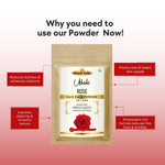 Khadi Rose Powder for Face & Skin | 100% Natural Rose Petal Powder | Skin Soothing & Refreshing Herbal Face Pack | Helps Improve Skin Softness, Glow & Radiance | Gentle Skincare Powder | For All Skin Types | 100 gm