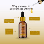 Khadi 24K Gold Face Oil | Facial Oil with Real Gold Particles & Ayurvedic Herbs | Brightening & Radiance-Boosting Face Oil for Glowing-Looking Skin | Anti-Ageing Skin Care | All Skin Types