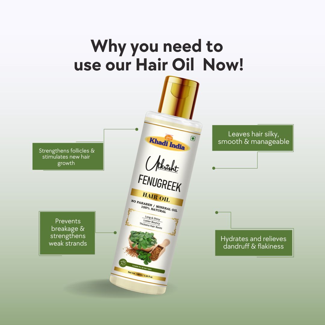 Utkrisht Khadi Fenugreek (Methi) Hair Oil (100ml)