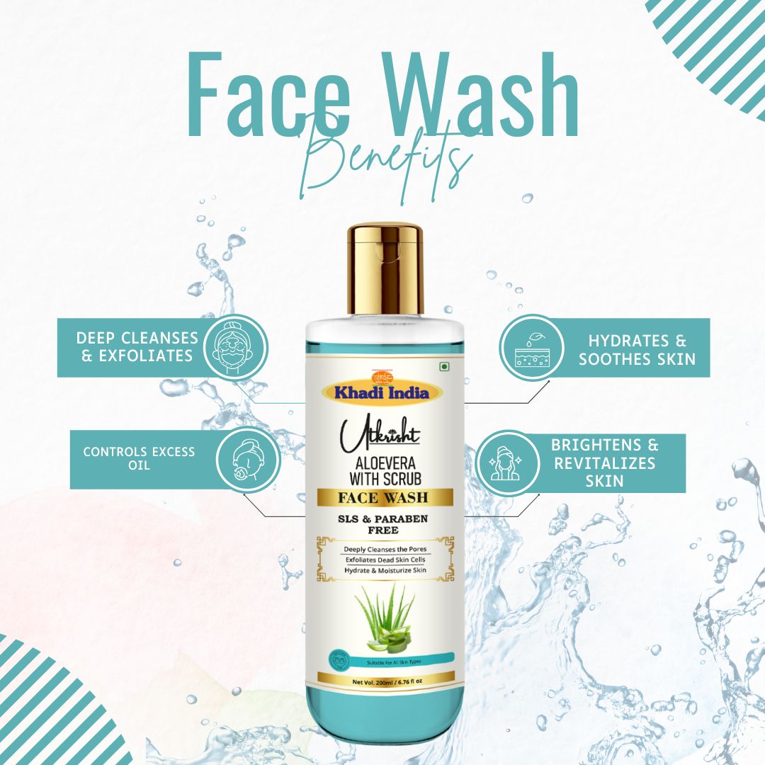 Utkrisht Khadi Aloe Vera With Scrub Face Wash (200ml)