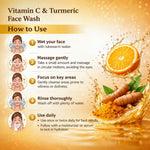 Kayee Ayurveda Vitamin C Turmeric Face Wash for Glowing Skin | Herbal Facial Cleanser with Vitamin C & Haldi | Helps Cleanse Dirt, Pollution, Excess Oil & Daily Impurities While Supporting a Fresh, Bright & Healthy-Looking Complexion | 210 ml