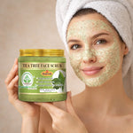 Bhudevam Naturals Khadi Tea Tree Face Scrub – Deep Cleansing Exfoliator for Acne, Pimples & Oil Control for Clear Skin- 150GM