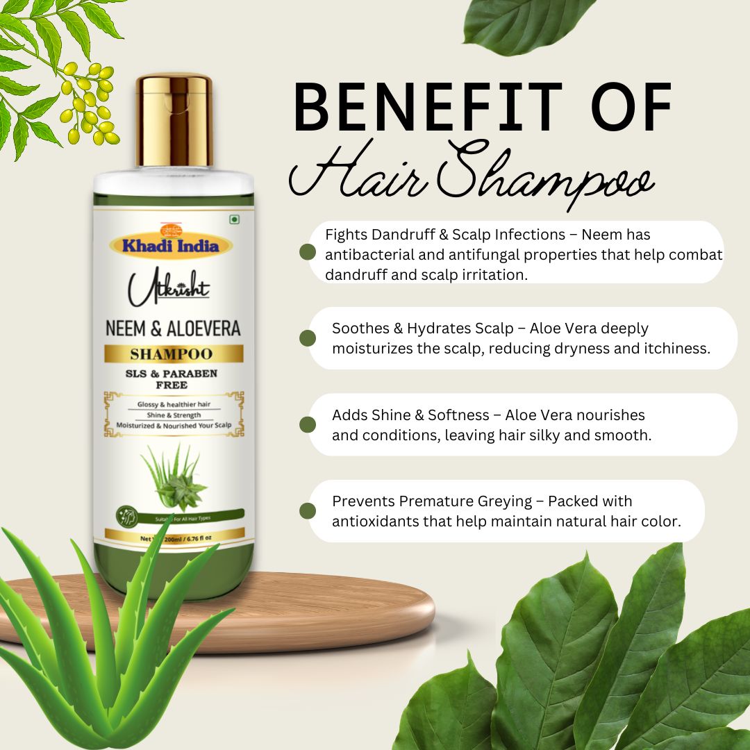 Utkrisht Khadi Neem & Aloe Vera Shampoo (200ml)