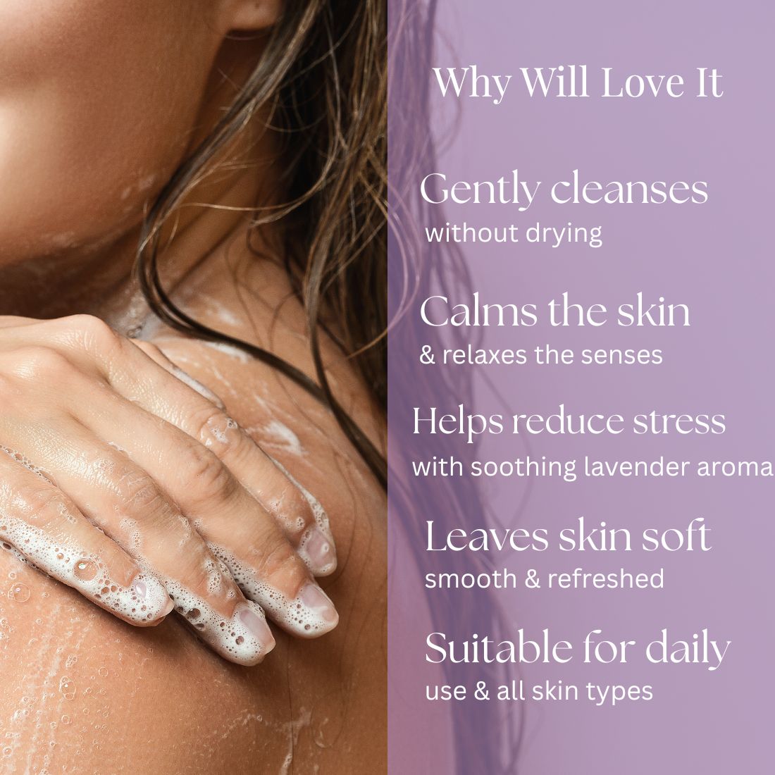 Kayee Ayurveda Lavender Body Wash | Refreshing Lavender Shower Gel for Gentle Daily Cleansing | Helps Wash Away Dirt, Sweat & Excess Oil While Leaving Skin Clean, Soft, Fresh & Pleasantly Fragrant | Suitable for Regular Use | 210 ml