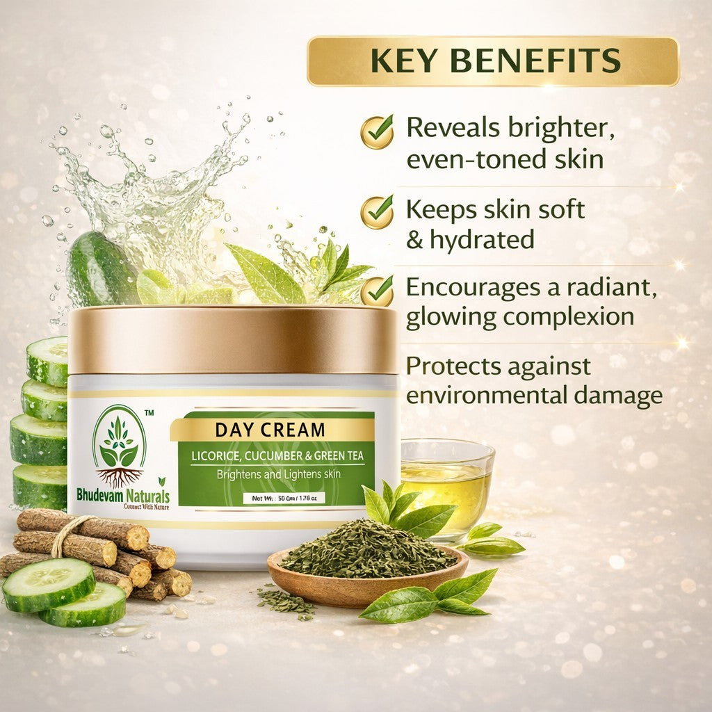 Bhudevam Naturals Khadi Brightening Day Cream for Women & Men- 50GM