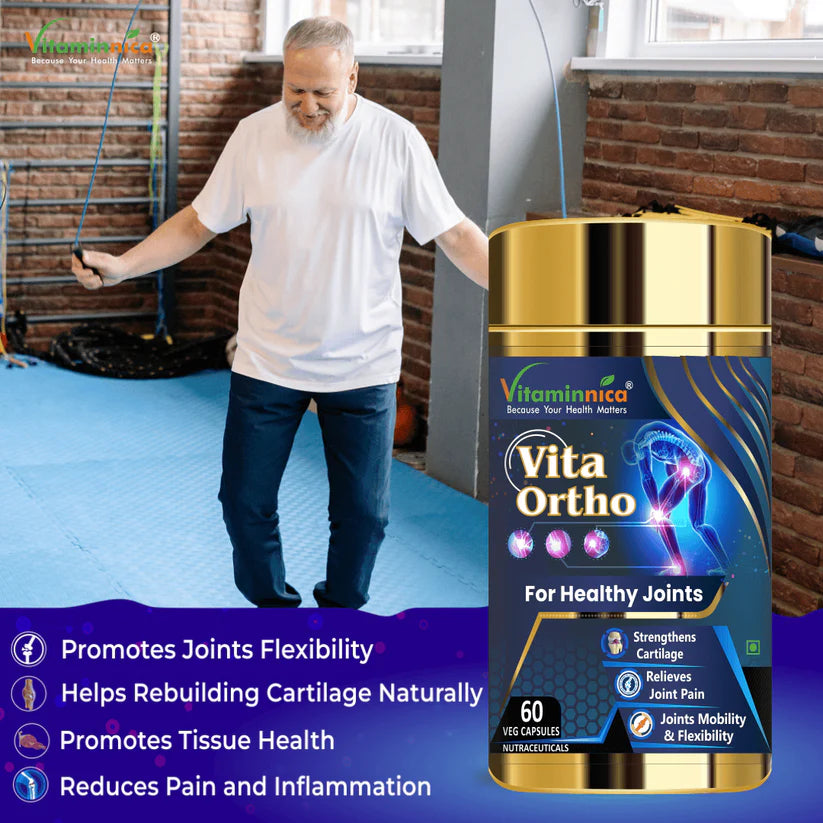 Vitaminnica Vita Ortho Capsules - Joint Flexibility, Mobility & Bone Support, 60 Count