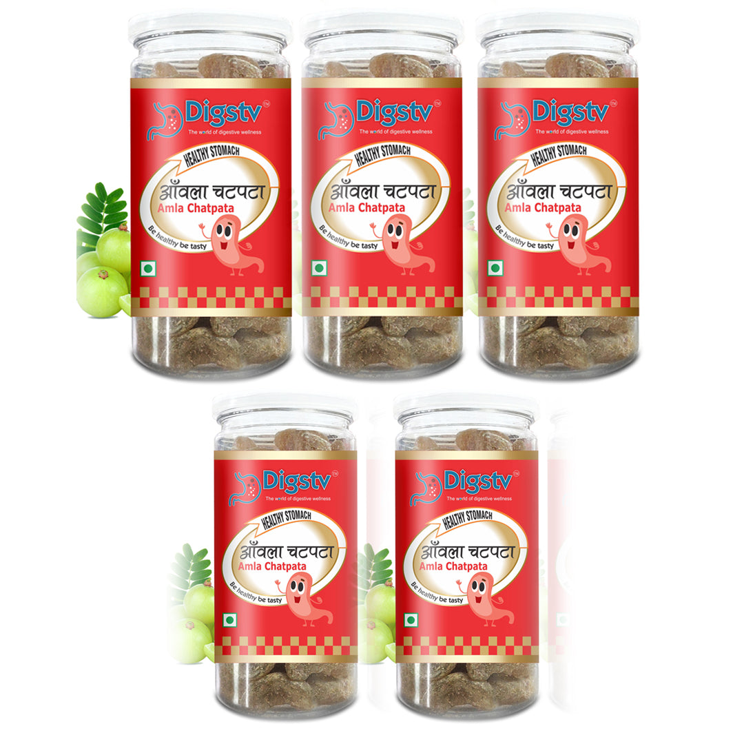 Amla Chatpata 200gm (Pack of 5) Digestive Candy for Healthy Stomach & Refreshing Taste.