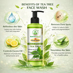 Bhudevam Naturals Khadi Tea Tree Face Wash – Anti-Pimple, Anti-Blemish & Refreshing Formula- 210ML
