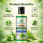 Bhudevam Naturals Khadi Green Tea Aloe Vera Hair Conditioner – Sulphate & Paraben Free Frizz Control Formula-210ML