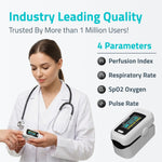 Medtech OG05 - Fingertip Pulse Oximeter | Blood Oxygen Saturation and Heart Rate Monitor | SpO2 Oxygen Meter | Finger Pulse oximeter | 4 Parameters - Perfusion Index, Respiratory Rate, Oxygen Level and Pulse Rate