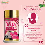 Vitaminnica Vita Youth Capsules - Natural Anti-Aging & Skin Elasticity Support, 60 Count