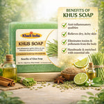 Bhudevam Naturals Khadi Handmade Khus Soap For Cooling & Skin Refreshing Bath Soap- 500GM (Pack of 4)